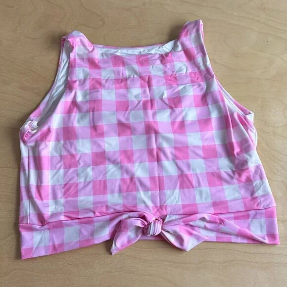 NWT Lime Ricki Pink Gingham Swimsuit 3X - Picture 2 of 11
